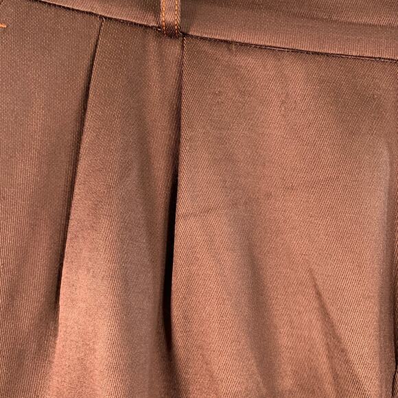 SIES MARJAN Size 34 Brown Acetate Blend Pleated Dress Pants - Picture 6 of 12
